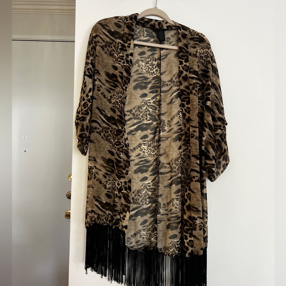 Steve Madden cheetah print cover-up